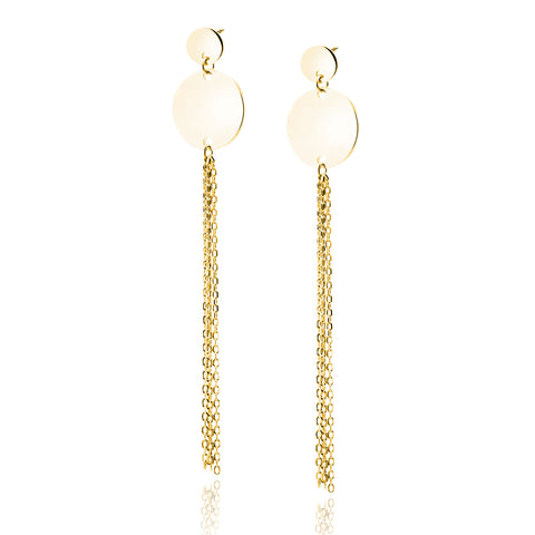 Minimalist drop earrings in gold plated finish - Dilan Collective