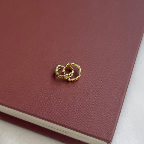 Ohrringe Kette Creolen Gold