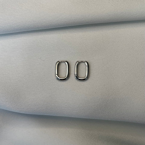 Ohrringe Minimalistisch quadratisch Silber