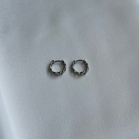 Ohrringe Kette Creolen Silber