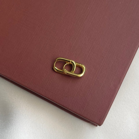 Earrings Minimalist square gold