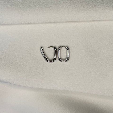 Ohrringe Minimalistisch quadratisch Silber