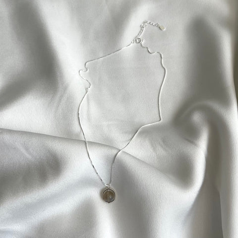 Mondsteinkette silber