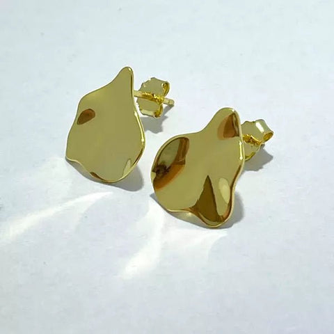Oorbellen Abstract studs goud - Studio Mama