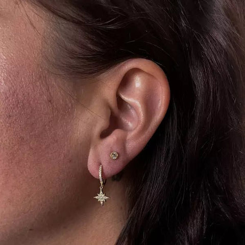 Oorbellen Moon & Star goud - Studio Mama