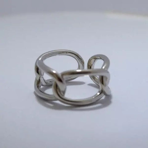 Ring Chunky Chain Silver - Studio Mama